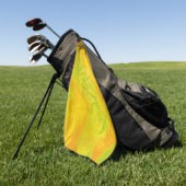 Gouden Citrus Marmer Golfhanddoek (Groen)