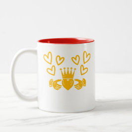 Gouden Claddagh Ring Koffiemok Tweekleurige Koffiemok