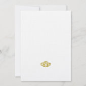 Gouden Claddagh Ring Save the Date Kaart (Achterkant)