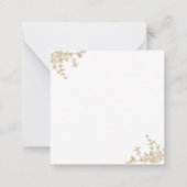 Gouden Classic  Bloemkam Monogram Notitiekaartje (Achterkant)