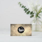 gouden cloud voegt uw logo toe visitekaartje (Staand voorkant)