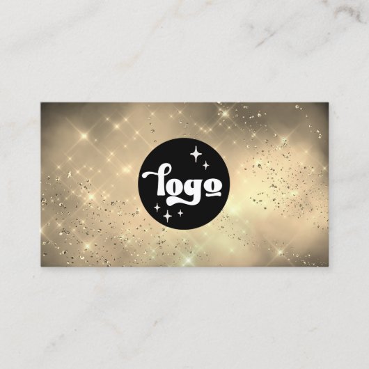 gouden cloud voegt uw logo toe visitekaartje (Voorkant)