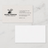 Gouden clubs in zak visitekaartje (Voorkant / Achterkant)