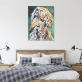 Gouden Cocker Spaniel Portret Canvas Afdruk (Insitu (Slaapkamer))