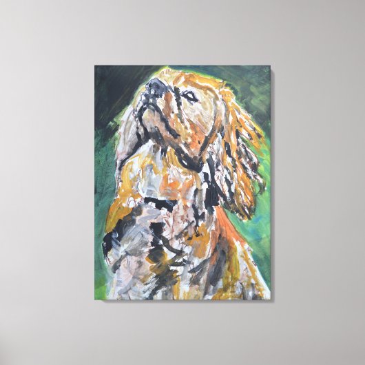 Gouden Cocker Spaniel Portret Canvas Afdruk (Voorkant)