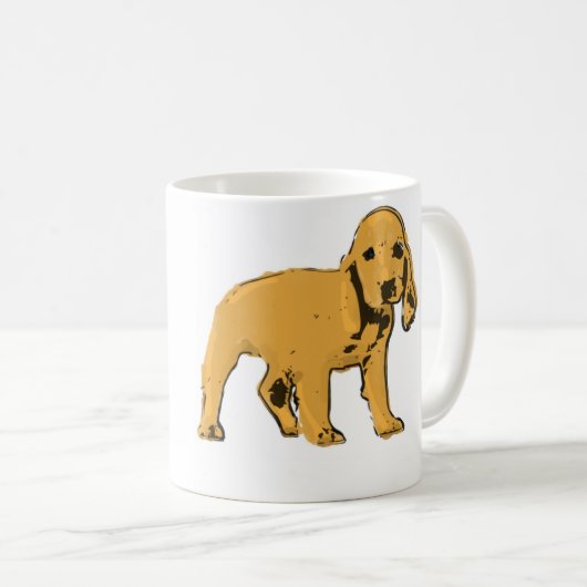 gouden cocker spaniel puppy mok (Voorkant rechts)