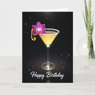 Gouden Cocktail Verjaardagskaart Kaart