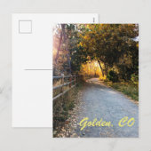 Gouden. Colorado Feestdagenkaart (Voorkant / Achterkant)