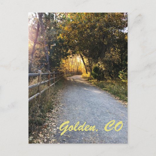 Gouden. Colorado Feestdagenkaart (Voorkant)