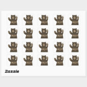 Gouden Colorado Vredesbeer Vierkante Sticker (Vel)