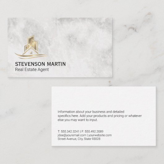 Gouden Commerciële Woningbouwprojecten Visitekaartje (Voorkant / Achterkant)