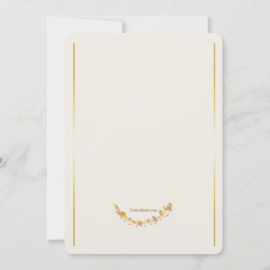 Gouden communiebloedwinebeker foto kaart (Achterkant)