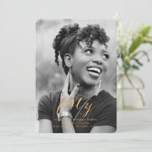 Gouden Confetti 40e veertigste verjaardag foto Kaart (Staand voorkant)