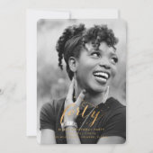 Gouden Confetti 40e veertigste verjaardag foto Kaart (Voorkant)