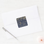 Gouden confetti 50e bruiloft Jubileum Sticker (Envelop)