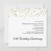 Gouden Confetti 50ste Huwelijksverjaardag Kaart (Achterkant)