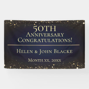 Gouden Confetti 50ste Verjaardag Banner