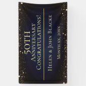 Gouden Confetti 50ste Verjaardag Banner (Verticaal)