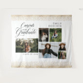 Gouden Confetti 6 Foto Collage Gefeliciteerd Met O Wandkleed (Voorkant (horizontaal))