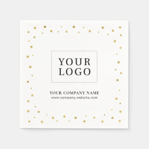 Gouden Confetti Aangepaste Zakelijke Promotie Logo Servet
