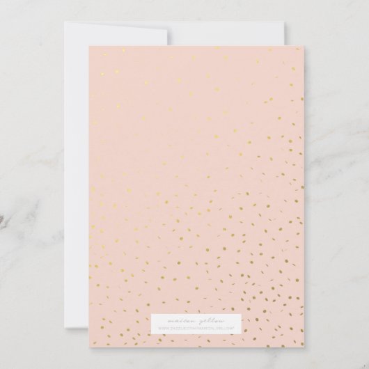 Gouden Confetti | aankondiging van afstuderen (Achterkant)