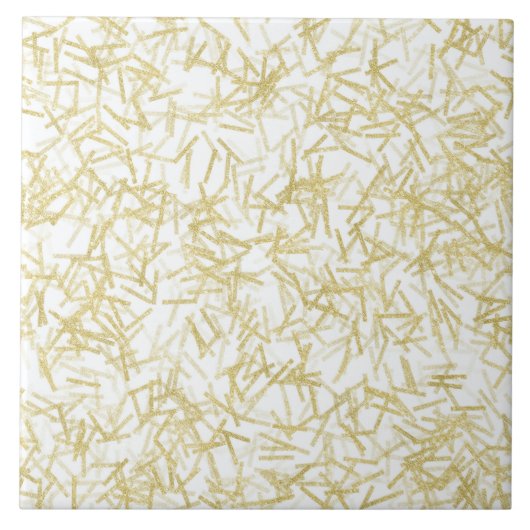 Gouden Confetti Abstract Tegeltje (Voorkant)