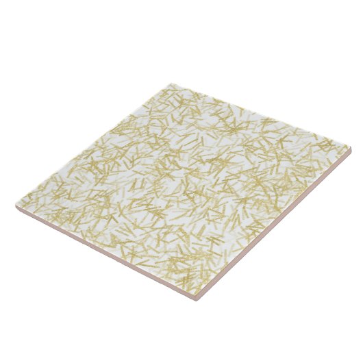 Gouden Confetti Abstract Tegeltje (Zijkant)