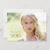 Gouden Confetti Afstudeerfeest Kaart (Voorkant)