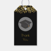 Gouden Confetti & Afstuderen CapDank u Cadeaulabel (Voorkant)
