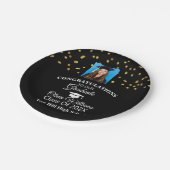 Gouden Confetti Afstuderen foto afstudeerfeest Papieren Bordje (Gekanteld)