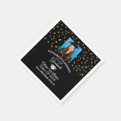 Gouden Confetti Afstuderen foto afstudeerfeest Servet (Hoek)