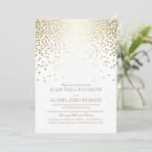  gouden Confetti Art Deco Elegante bruiloft Kaart (Staand voorkant)