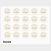Gouden Confetti Baby shower Dank u Sticker (Vel)