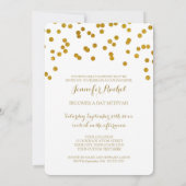 Gouden Confetti Bat Mitswa Uitnodigingen (Achterkant)