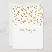 Gouden Confetti Bat Mitswa Uitnodigingen (Voorkant)