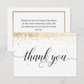 Gouden Confetti Bedankkaart (Voorkant / Achterkant)