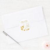 Gouden Confetti Bedankt Sjabloon Handgeschreven Ch Ronde Sticker (Envelop)