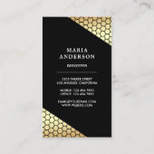 Gouden Confetti bijenkorf Regenboog Honing Bijenim Visitekaartje (Achterkant)