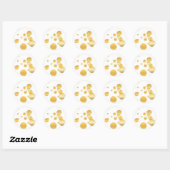 Gouden Confetti Blank Sjabloon Elegant Modern Ronde Sticker (Vel)