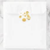 Gouden Confetti Blank Sjabloon Elegant Modern Ronde Sticker (Tas)