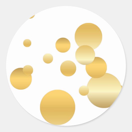 Gouden Confetti Blank Sjabloon Elegant Modern Ronde Sticker (Voorkant)
