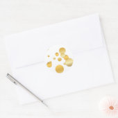 Gouden Confetti Blank Sjabloon Elegant Modern Ronde Sticker (Envelop)