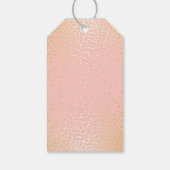 Gouden Confetti Blush Roze Bruiloft Dank u Cadeaulabel (Achterkant)
