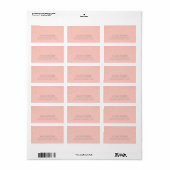 Gouden Confetti Blush Roze Bruiloft Etiket (Full Sheet)