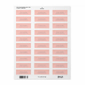 Gouden Confetti Blush Roze Bruiloft Etiket (Full Sheet)