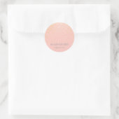 Gouden Confetti Blush Roze Bruiloft Ronde Sticker (Tas)