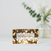 Gouden confetti bokeh glitter cadeaubon visitekaartje (Staand voorkant)