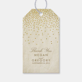  gouden Confetti bruiloft Cadeaulabel