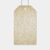  gouden Confetti bruiloft Cadeaulabel (Achterkant)