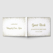 Gouden Confetti bruiloft gastenboek (Volledig)